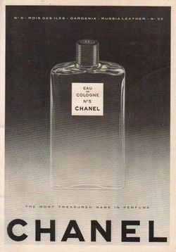 1955 Chanel No.5 Cologne bottle photo vintage print 1950s perfume 