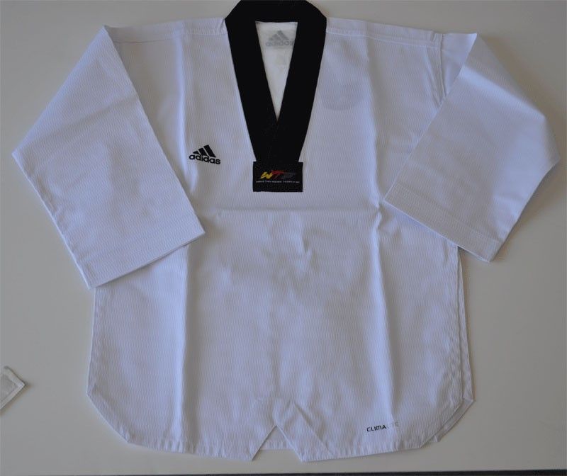 ADIDAS WTF APPROVED ADICHAMP III TAEKWONDO UNIFORM TKD DOBOK BLACK V 