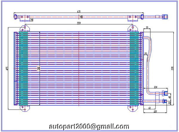 AC A/C Air Conditioning condenser condensor Benz  