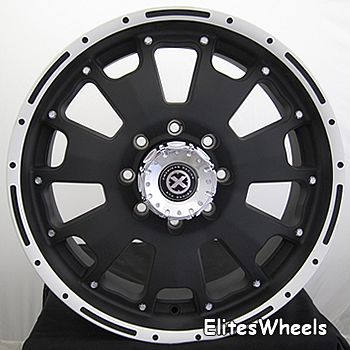 20 Black ATX Vice Wheels Rims 8x6.5 Silverado Sierra K2500 HD Ram 