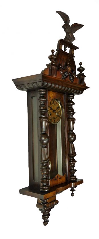 Antique German Junghans Keyhole wall clock at 1900  