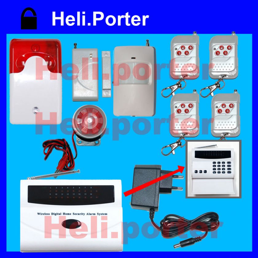 16 ZONE AUTO DIALER HOME SECURITY ALARM SYSTEM /w Internal Backup 