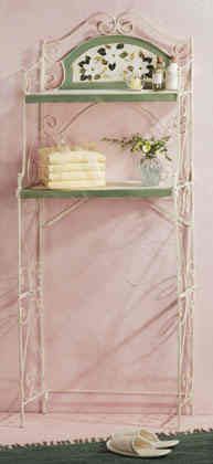 MAGNOLIA BATHROOM SHELF LARGE METAL DECORATIVE STORAGE  