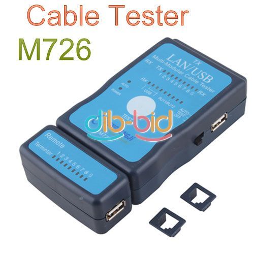   Modular RJ 45 RJ11 Network LAN USB Wire Cable Line Tester Checker M726