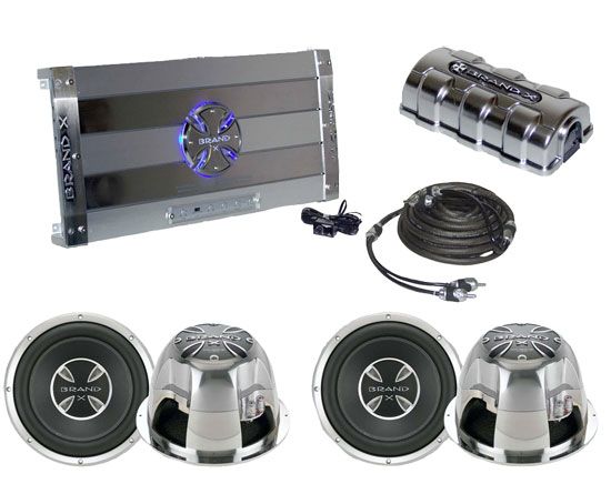   Competition Grade 8020W Amplifier W/ 2 x 1500W 12 Subwoofers Package