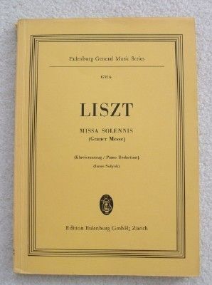 Liszt Missa Solemnis Graner Messe Vocal Piano Score  