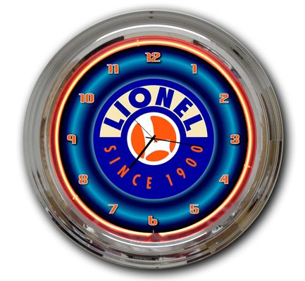 Lionel Model Trains Dealer 17 Neon Clock Bar Drink Sign   BRAND NEW 