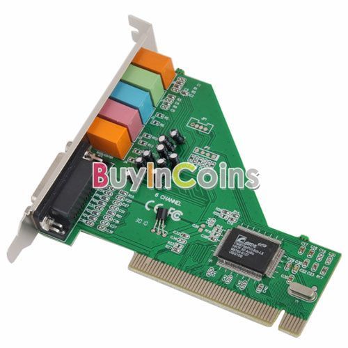 New PCI 6 Channel 5.1 Surround PCI C Media Midi Port Game 3D Audio PC 