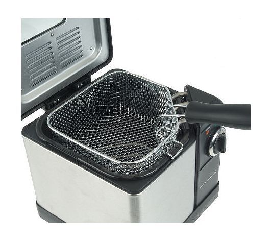 Cooks Essentials Deep Fryer 2.5 Quart Stainless Steel Deep Fryer 