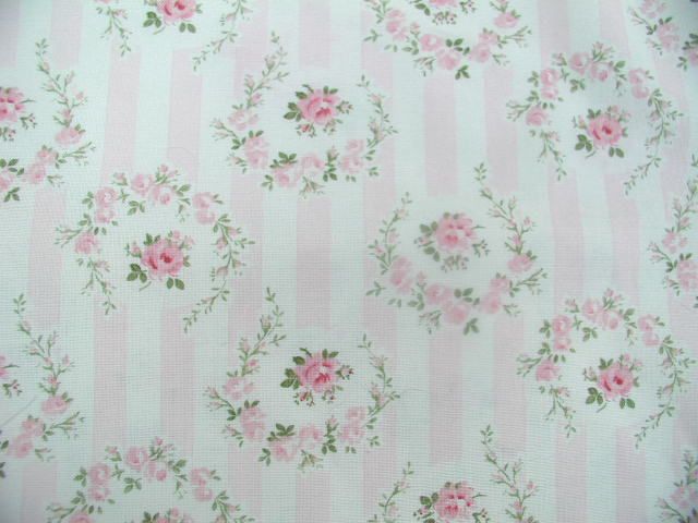 Barefoot Roses Tanya Whelan Cameo Pink Stripe Cotton Yd  