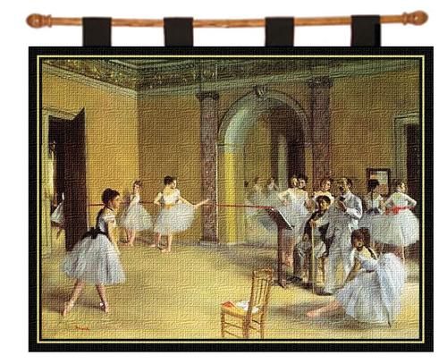 Ballerina Chic Degas~Dance Foyer~Tapestry Throw Afghan  