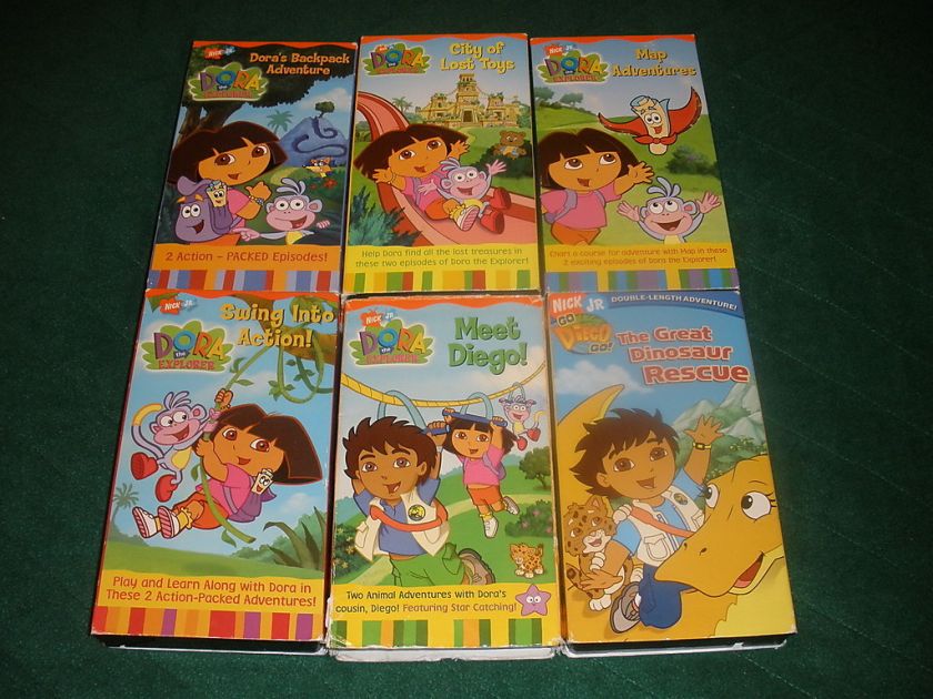 Nick Jr. Dora the Explorer & Diego VHS Video Lot~Meet Diego on PopScreen