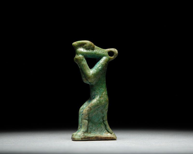 Ancient Egyptian Faience Nehebkau Amulet  