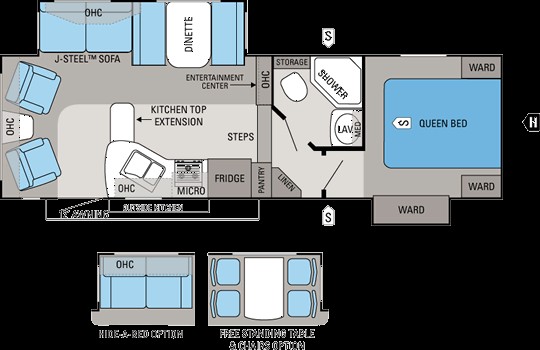  Eagle Super Lite HT 26.5RLS Fiberglass Fifth Wheel RV 2 Two Slides 