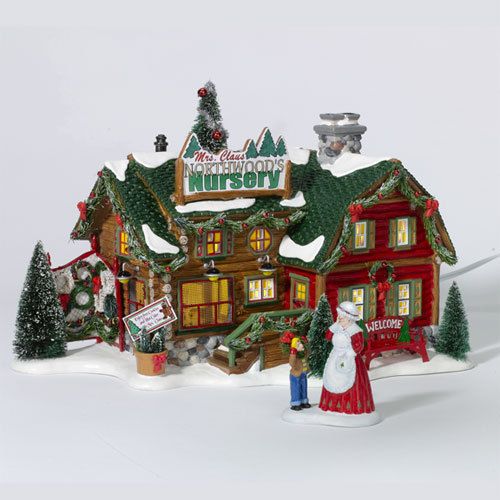 Dept 56 Snow Village Mrs. Claus Northwoods Nursery  