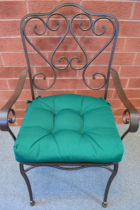   Forest Green 19.5 Outdoor Patio Tufted Contoured Chair Cushions