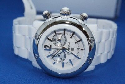 Womens Glam Rock GK1106 White Miami Beach Chronograph Swiss Watch New 