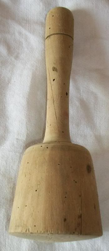 Antique French Pine Kitchen Corn Grinder Grain Pestle  