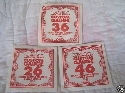 Ernie Ball Custom Gauge Guitar Strings 26/36/46 Nickl  