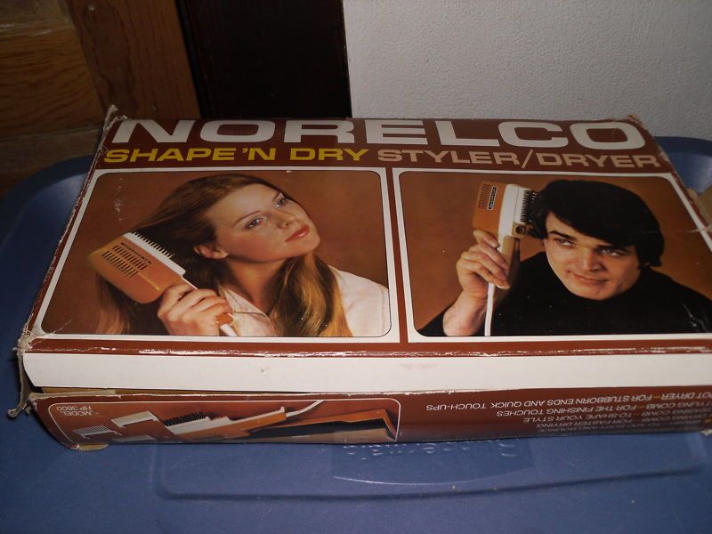 VTG. NORELCO SHAPEN DRY HAIR STYLER/DRYER. COMPLETE  