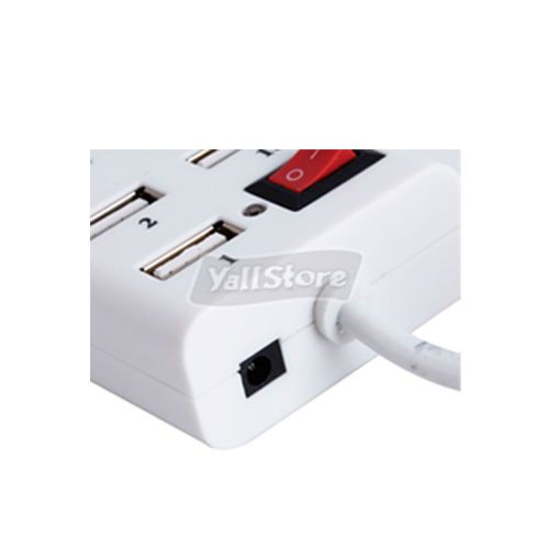 New Mini 13 Port High Speed USB2.0 Hub for Laptop PC White  