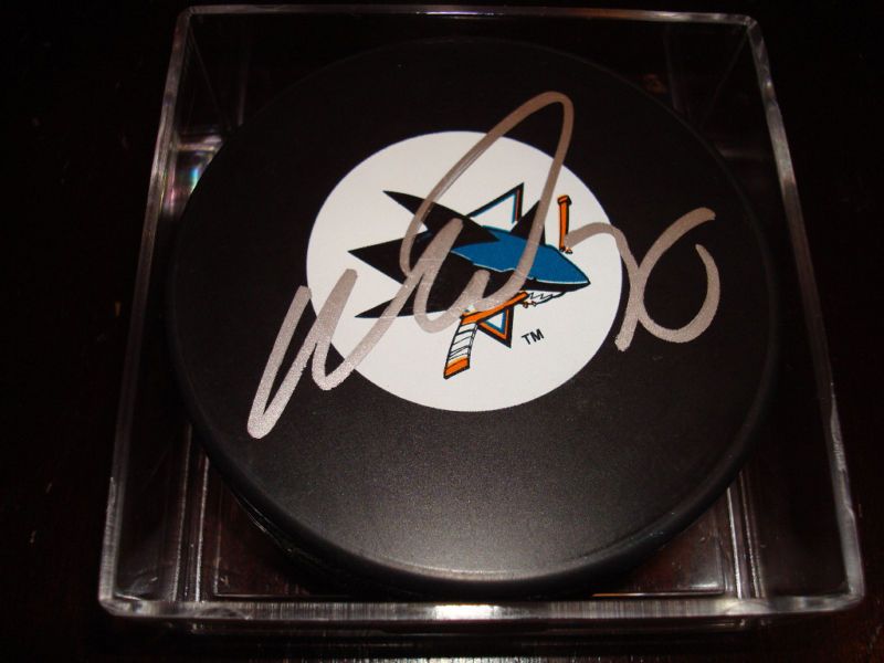 Antero Niittymaki Signed San Jose Sharks Hockey Puck #2  