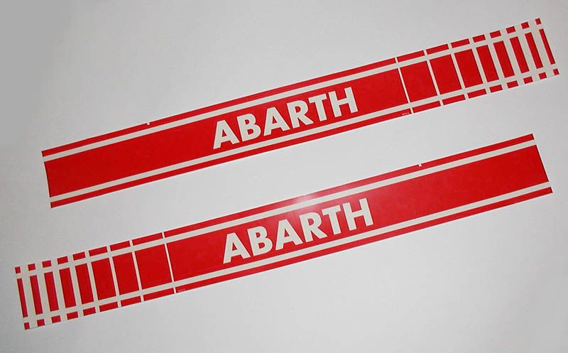 FIAT 500 F L Nuova Spider ABARTH SIDE DECAL KIT *RED*  