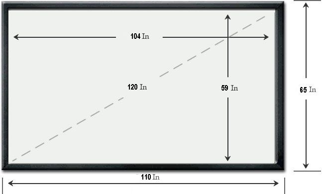 MaxStar 169 HDTV 120 Fixed Projector Gray Wide Screen  