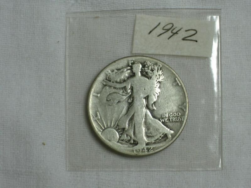 USA COINS LIBERTY WALKING Silver Half Dollar 1942  