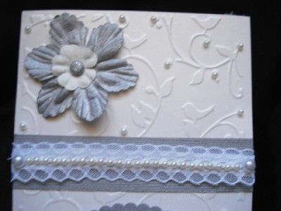 Handmade Wedding Card Lace Birds & Swirls Stampin Up  