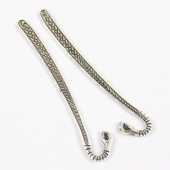 PCS TIBETAN SILVER Hand BOOKMARK HOOK Findings 120mm  