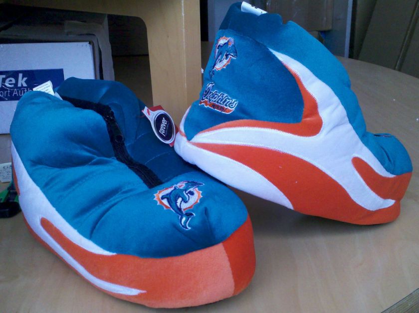 Miami Dolphins Zipper Cleat Slipper   Inventory Clearance  