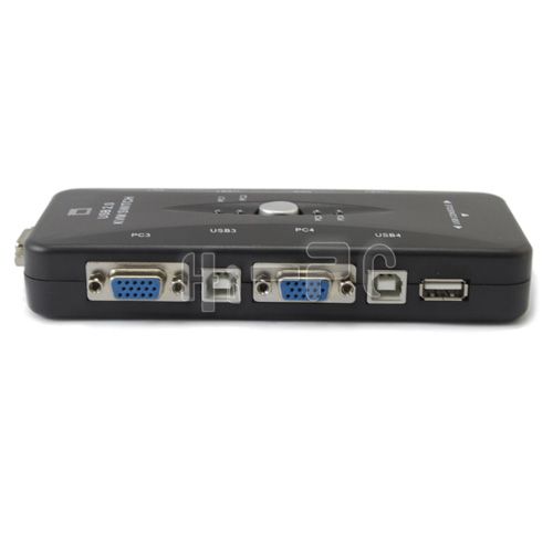 port Mini USB 2.0 KVM Switch Keyboard Mouse Monitor  