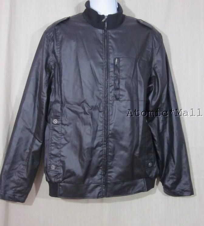 Mens Buffalo David Bitton Black Motorcycle Jacket L  