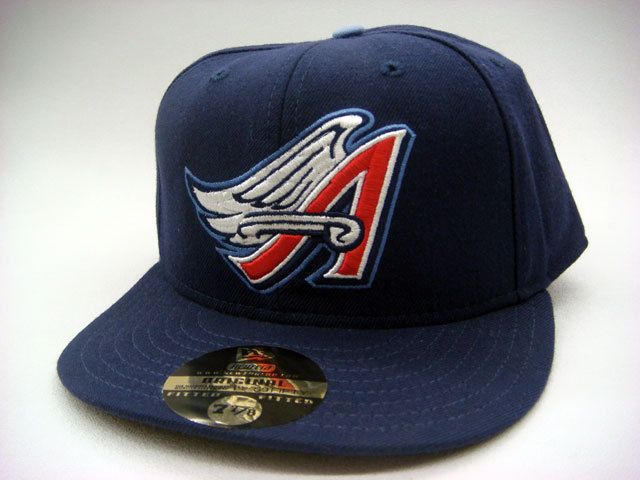 Anaheim Angles Blue Red Vintage New Era Fitted Hat  