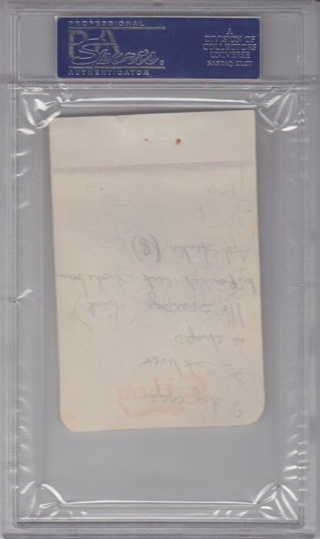 The BEATLES All 4 Signed Cut Slabbed PSA/DNA Lennon, McCartney 