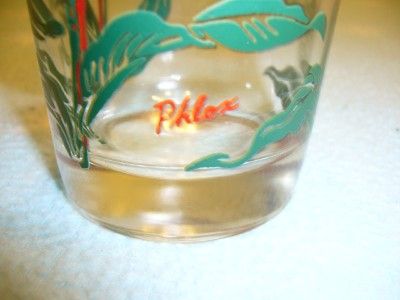 VINTAGE PEANUT BUTTER GLASS RED PHLOX  