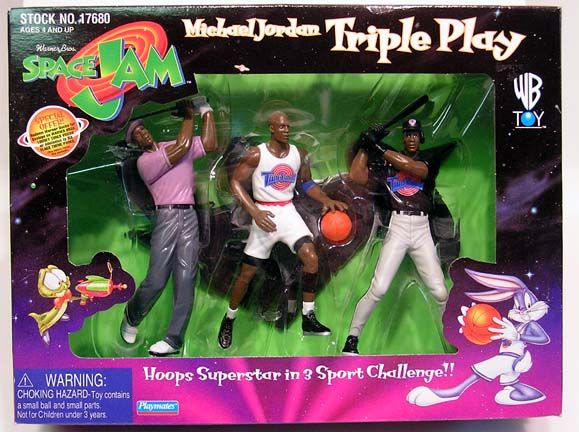 SPACE JAM Michael Jordan TRIPLE PLAY Action Figures MIB  