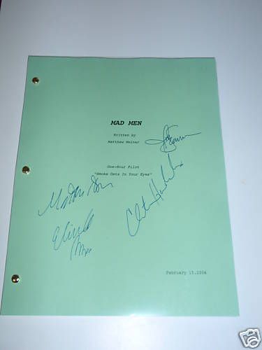 MAD MEN PILOT SCRIPT EMMY BEST DRAMA  