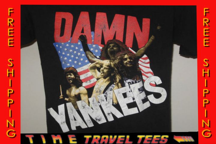   80s DAMN YANKEES T Shirt MEDIUM styx ted nugent rock concert tour soft