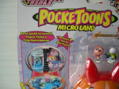 POCKETOONS   POWERPUFF GIRLS   2000   MICROLAND PLAYSET   MOC  