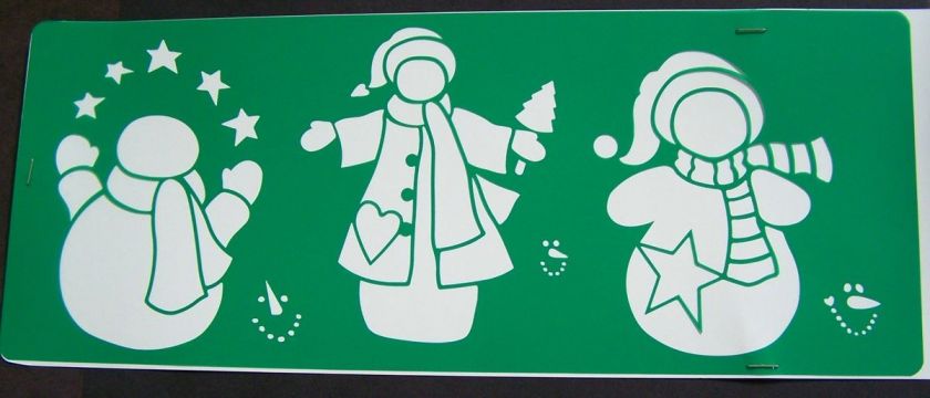 STENCILS ~ CHRISTMAS, 3 SNOWMAN, SNOWFRIENDS  