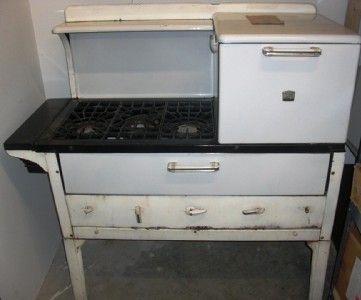 Florence Stove Company Vintage Oil Porcelain Oven White FREIGHT 