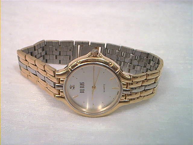   BLASS GOLD & SILVER TONE MENS QUARTZ WATCH WORKS NEW BATTERY  