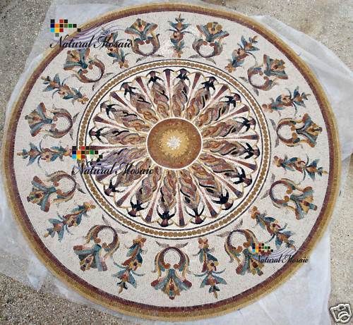 96 MARBLE MOSAIC MEDALLION FLOOR WALL TABLE TILE  