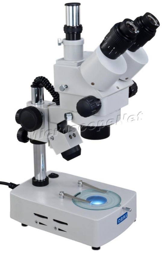 Trinocular 3.5x~90x Stereo Zoom Microscope Dual Dimmer  