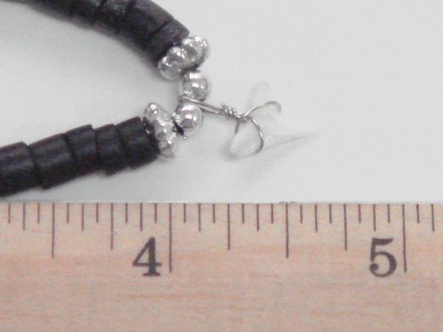 SHARK TOOTH BLACK PUKA SHELL NECKLACE #5069  