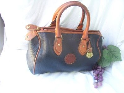 Dooney & Bourke Vintage Medium Satchel Speedy style Black/British Tan 