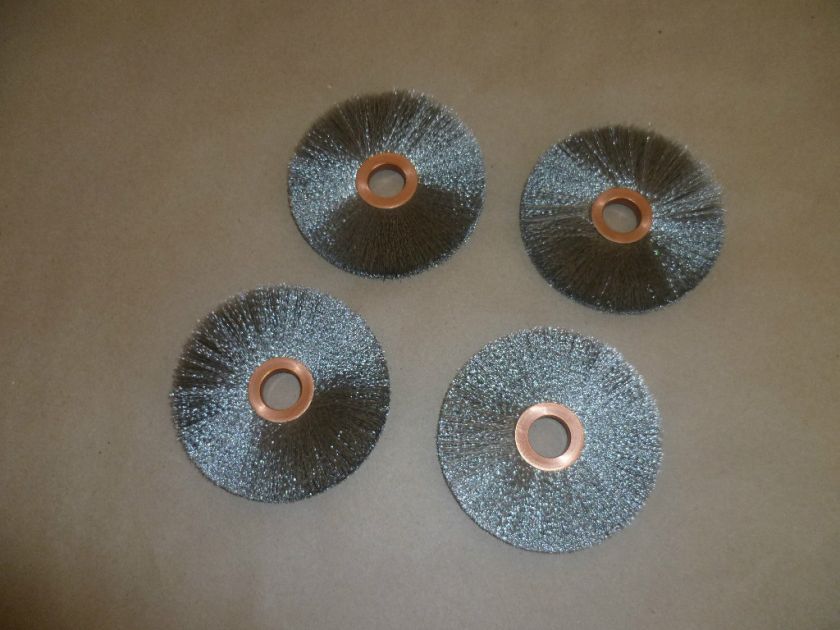 INCH ROUND WIRE BRUSH WHEELS , LOT OF 4  