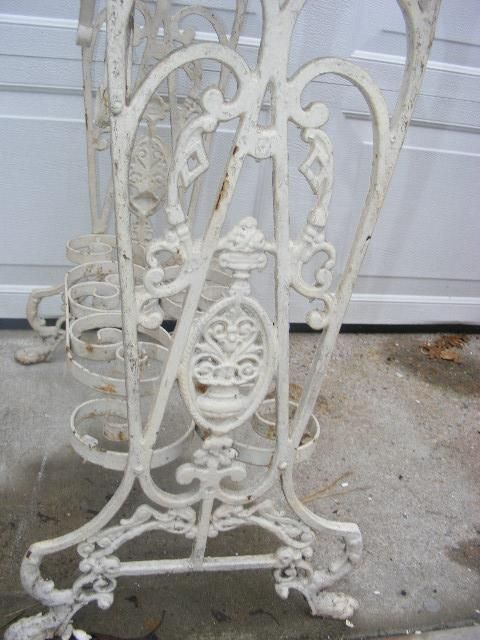 Iron plant stand Victorian cast iron base  